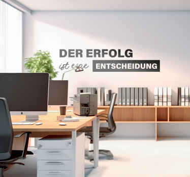 Der Erfolg Entscheidung Motivation Aufkleber - TenStickers