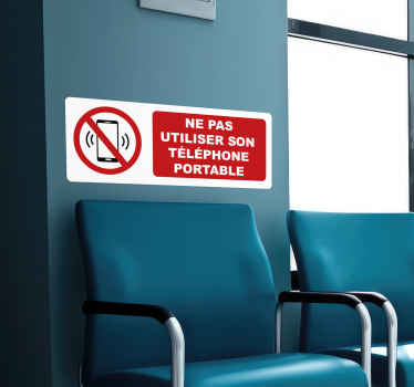 Autocollant signalétique pas de téléphone - TenStickers