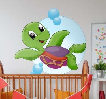 Baby Schildpad Muursticker - TenStickers
