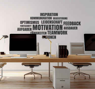 Wandtattoo text über Motivation - TenStickers