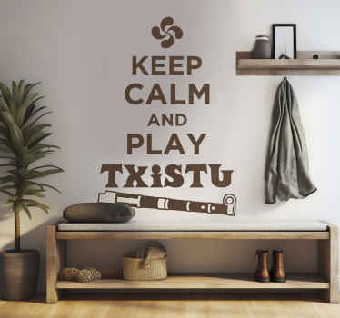 Vinilo decorativo folclore txistu - TenVinilo