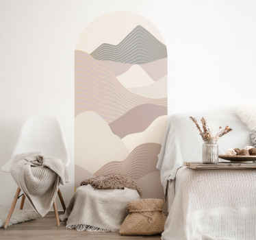 Kaaren muoto abstraktilla taustalla abstrakti seinätarra - Tenstickers