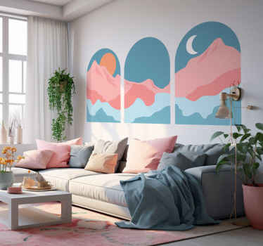 mountain View abstract wall decal - TenStickers