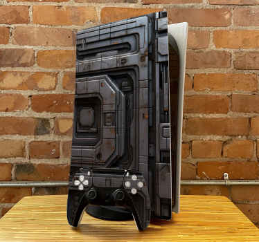 PS5 마스크 우주선 금속 질감 - TenStickers