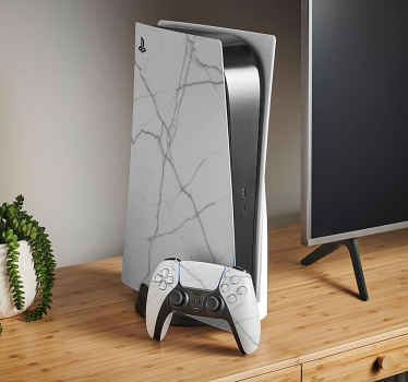 PS5 마스크 흰 대리석 - TenStickers