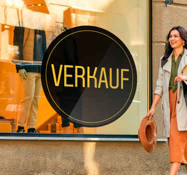 Rabatt Aufkleber werbung für kreisförmige formen - TenStickers