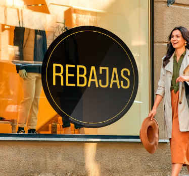 Vinilo rebajas promoción de forma circular - TenVinilo