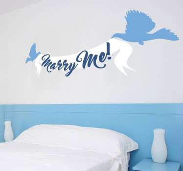 Hochzeitsaufkleber Marry Me - TenStickers