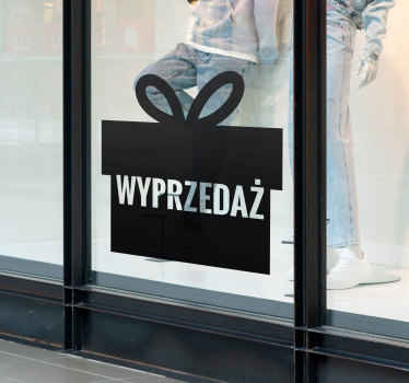 Naklejka na ścianę wyprzedaż pudełko na prezent - TenStickers