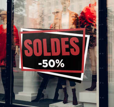 Sticker soldes vitrine moderne personnalisable - TenStickers