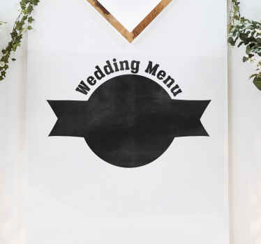 Pegatina boda decorativo wedding menu - TenVinilo
