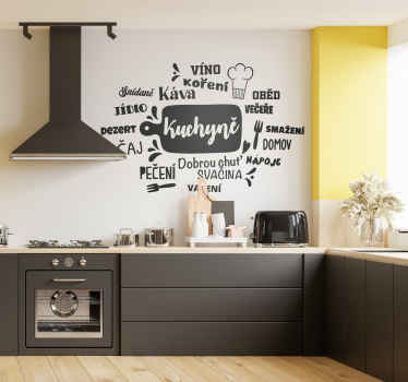 Samolepka kuchyňských slov - TenStickers