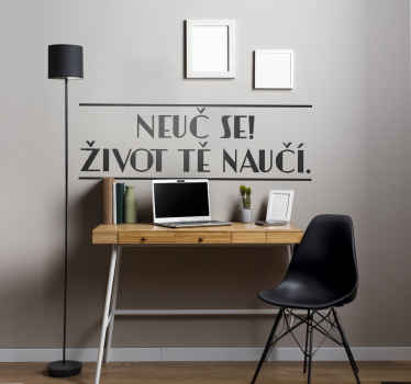 Život vás naučí další textovou nálepku - TenStickers