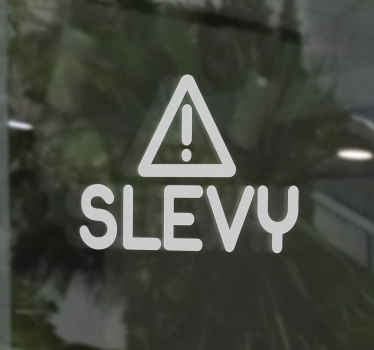 Text s výstražným symbolem prodejní nálepky - TenStickers