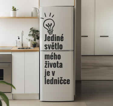 Jediné světlo v mém životě nálepka na lednici - TenStickers