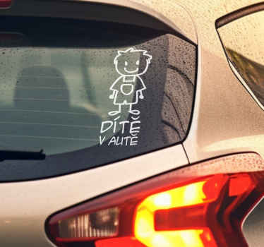 Dítě v autě samolepka na auto - TenStickers
