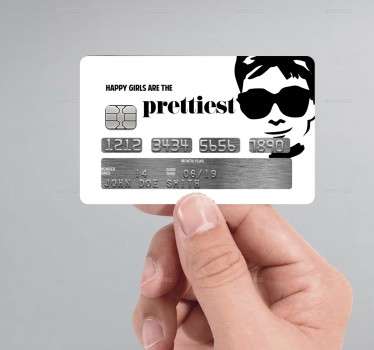 Pegatina para tarjeta de crédito Audrey Hepburn - TenVinilo