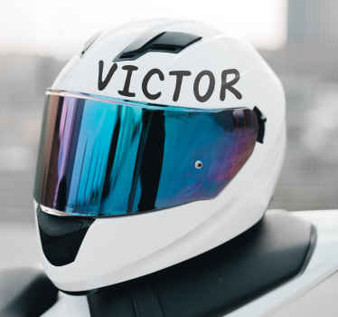 Helmet name motorcycle decal - TenStickers