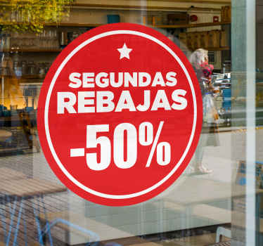 Vinilo escaparate segundas rebajas descuento - TenVinilo