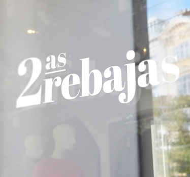 Vinilo rebajas Segundas Rebajas para escaparate - TenVinilo