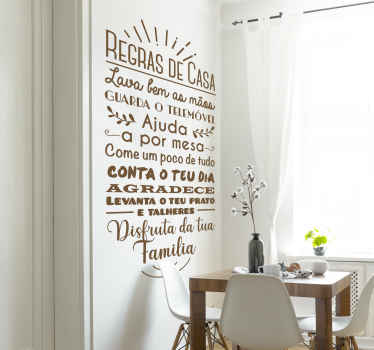 Autocolante regras de casa - TenStickers