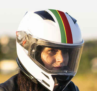 Autocolante capacete linha bandeira portuguesa - TenStickers