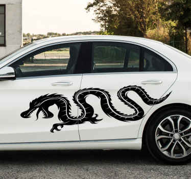 Autocollant voiture dragon oriental - TenStickers