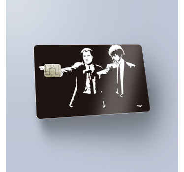Autocolante para poderes personalizar o cartão de crédito com o vinil do filme Pulp Fiction de Quentin Tarantino. Sticker para personalização.