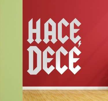 Vinilos de humor con una versión cañí del logo de esta famosa banda australiana de hard rock liderada por Angus Young, o mejor dicho, Hangus Llon.