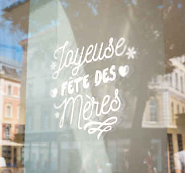 Sticker fenêtre Joyeuse fête des mères - TenStickers