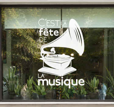 Sticker fenêtre fête de la musique - TenStickers
