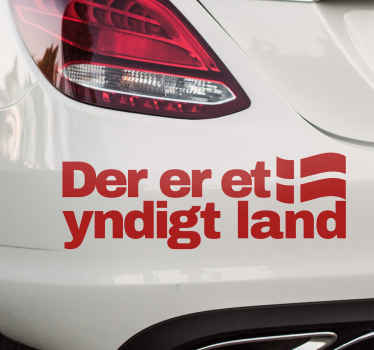 Der er et yndigt land klistermærke til bil - TenStickers