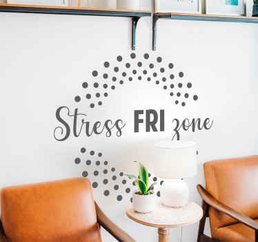 stress fri zone wallstickers til stue - TenStickers