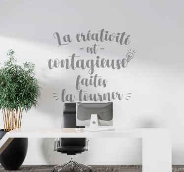 Sticker motivation créativité d'albert einstein - TenStickers