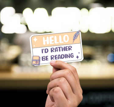 I'd rather reading text sticker - TenStickers