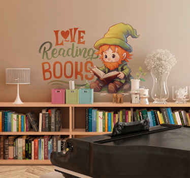 love reading books wall stickers children's room - TenStickers