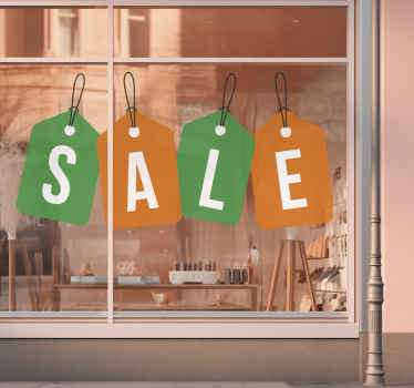 promotional hang tags shop window sticker - TenStickers