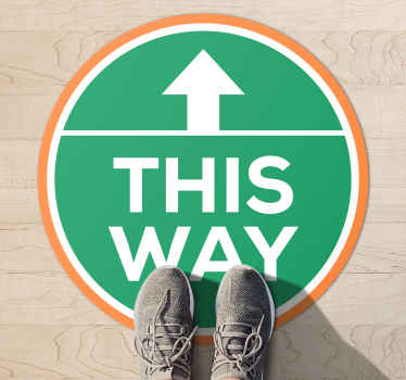 this way indication floor sticker - TenStickers