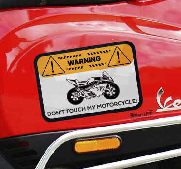 Motorrad Aufkleber Dont touch my Motorcycle - TenStickers