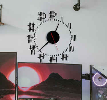 Wandtattoo Uhr gefängniszeichen - TenStickers