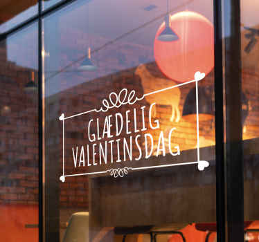 Glædelig valentins dag butik klistermærke - TenStickers