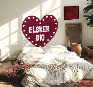 Jeg elsker dig soveværelse wallsticker - TenStickers