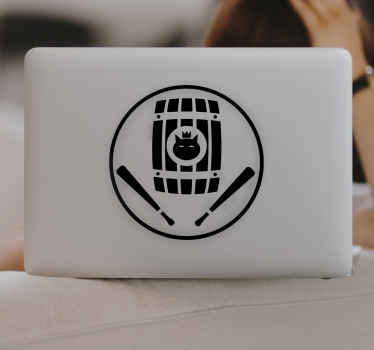 Kat i en tønde klistermærker til computer - TenStickers