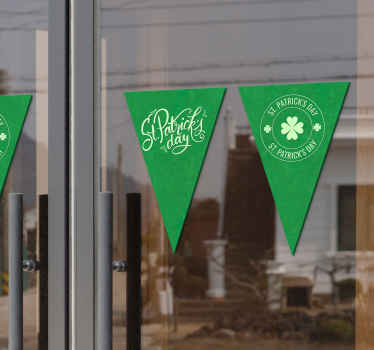 St. Patrick's Flags Shop Window Sticker - TenStickers