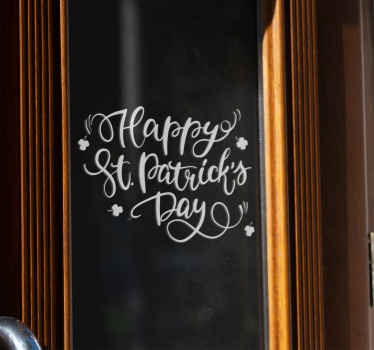 Happy St. Patrick's Day Shop Window Decal - TenStickers