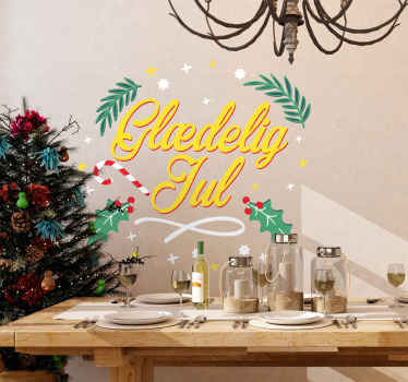 Glædelig jul wallsticker til jul - TenStickers