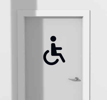 Autocollant toilettes signalétique handicapé - TenStickers
