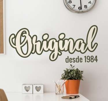 Vinilo personalizable año original - TenVinilo