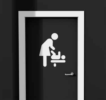 Autocollant toilettes changer bébé - TenStickers