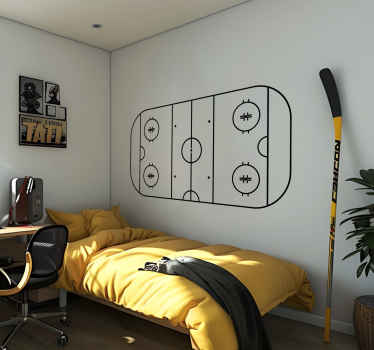 Hockey rink VINYL wall decor - TenStickers